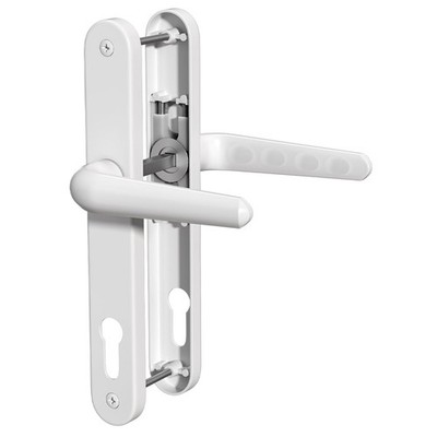Bwintech 1 Set Weiß PVC Türdrückergarnitur, 92 mm Backset, 210 mm Schraublochscheibe...