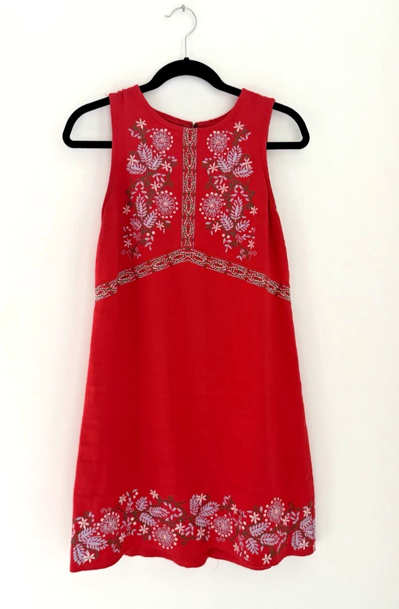 anthropologie red dress sale Helene Tiered Maxi Dress