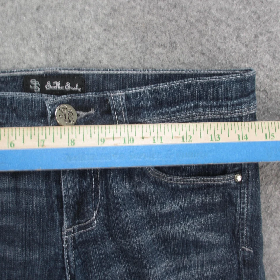 Jeans feminino SeeThruSoul 27 azul Marilyn skinny stretch jeans desgastado casual - Imagem 3 de 4