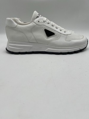 Men s Prada Prax 01 brushed leather sneakers in Avorio Size 11.5UK