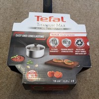 Brand New Tefal Titanium Max Saucepan With Lid 18cm 2.2L All Hobs & Induction