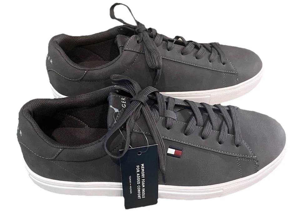 Tommy Hilfiger Para hombres Brecon Zapatillas bajas con cordones Nuevas con etiquetas Gris Logo Puntera Redonda 13 Foto 2 de 4