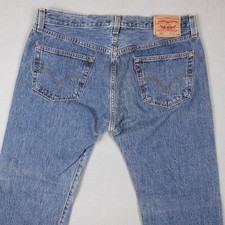 Levi's 501 Jeans Men's 36x34 Original Fit Straight Leg Blue Denim Button Fly