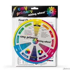 Color Wheel Company CMY Primary Mixing Wheel Card 23cm With Workbook Colour G...