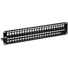TRENDnet 48-Port Blank Keystone Shielded 2U HD Patch Panel, TC-KP48S, 2U 19"