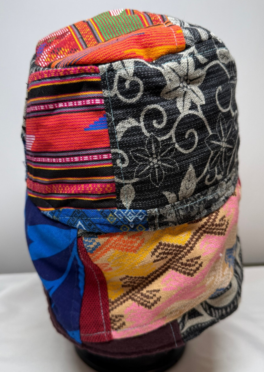 Boho Patchwork Bucket Hat Reversible - image 3