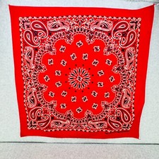 Vintage HAV A HANK Bandana Red Paisley Made in USA 100 Cotton Paisley