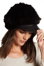 Surell  Genuine Rabbit Fur Cabbie Hat