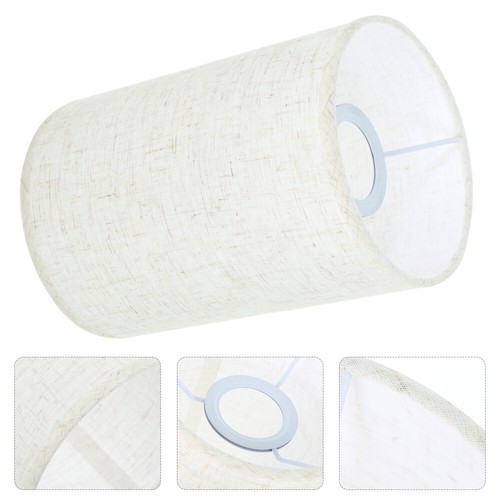 Round Table Lamp Cover Small White Shade Cylinder Lampshade Office Floor