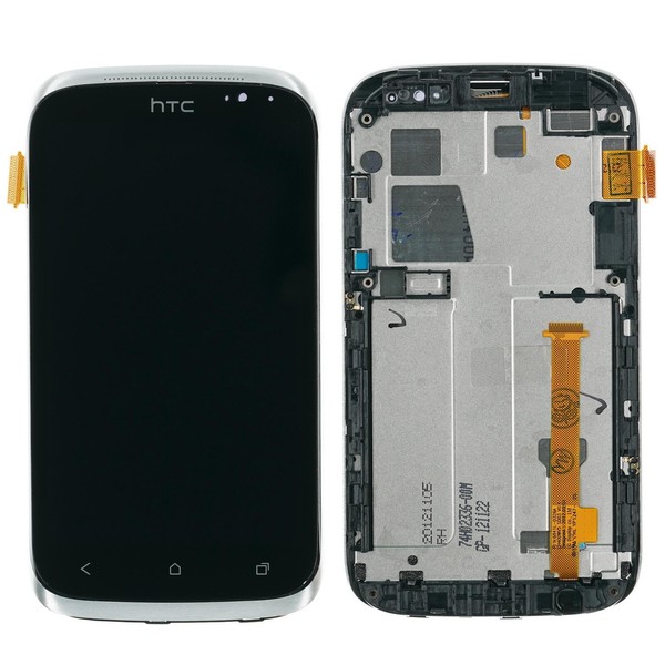 Original Htc Desire X Lcd Display Touch Screen Digitizer Frame Silver-image