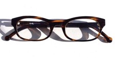 New Vtg 1989 L.A. Eyeworks Retro Eyeglasses - Brown Strip Reva 153 Glasses