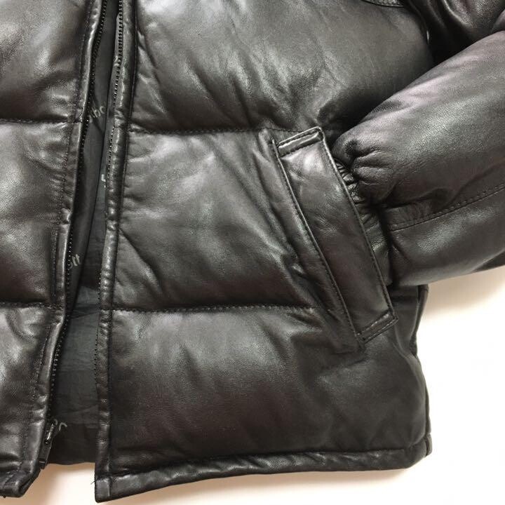 Schott Leather Down Jacket Size 36 Made in USA | eBay