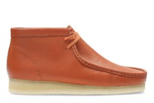 NEW CLARKS ORIGINAL EXCLUSIVE ORANGE BASKETBALL LEATHER WALLABEE Limited Edition