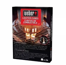 Weber 7417 Grilling Lighter Cubes - Non Toxic Odorless Lights When Wet , 24 Pack