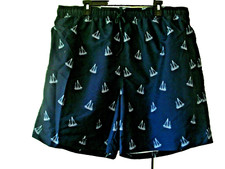 Men's Swim Trunks Size XXL Navy Sailboat NEW