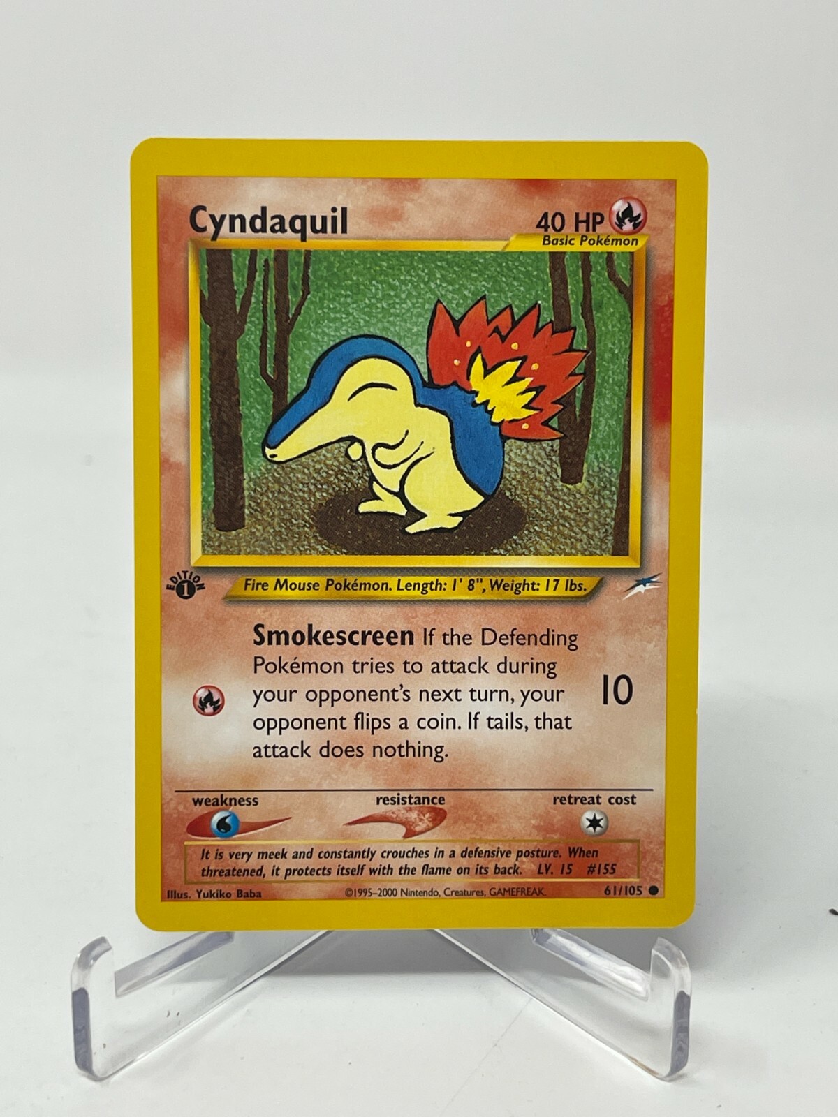 Pokemon Neo Destiny 1st Edition Cyndaquil 61/105 Non-Holo Pack Fresh