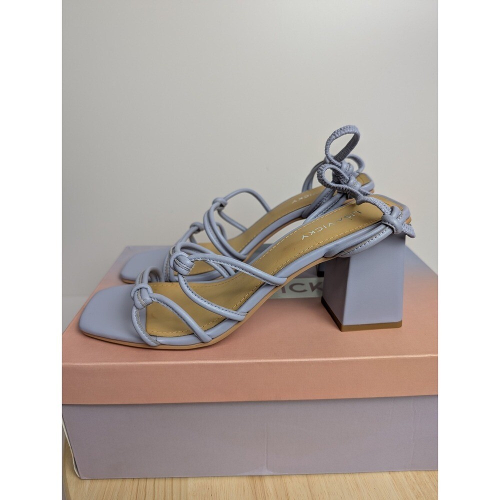 APL Sandali donna Lisa Vicky Abloom annodati taglia 7 5 M pelle viola pallido nuovi