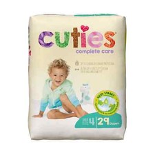 Cuties First Quality Complete Care Baby Diaper, Size 4