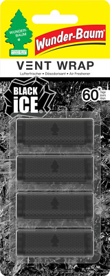 VENT WRAP 4er Black Ice Lüftungsgitter Duft Clips WUNDER-BAUM vier Stück Set