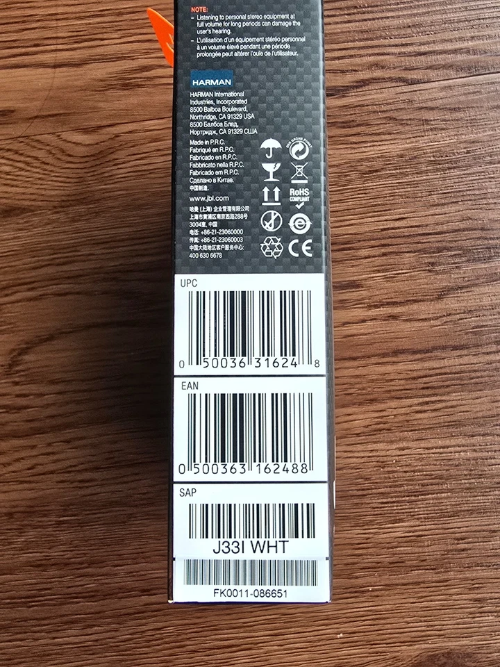 【NEW】JBL J33I PREMIUM IN-EAR HEADPHONES (WHITE) - Image 4 of 4