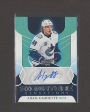2020-21 Upper Deck Signature Sensations Autograph #SSAG Adam Gaudette  *21958