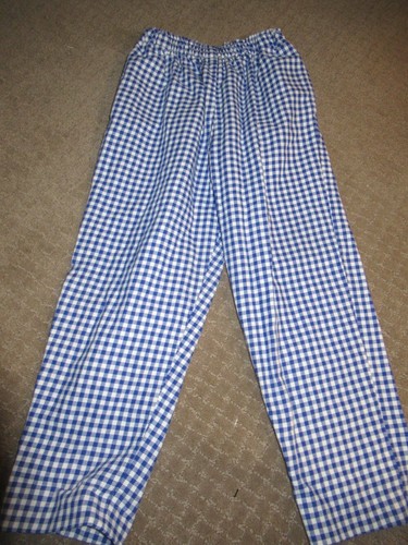 nwot Ragsland blue check elastic waist pants boys 5 free ship USA