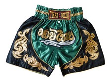 Green/Black Kids Muay Thai Shorts - Perfect Fit  Stylish MMA Boxing SIZE S