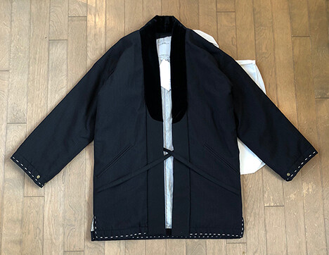 VISVIM 16AW DOTERA COAT WOOL STRIPE (SILK) BLACK 2 011625013021 | eBay