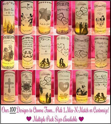 Set Of 10 Personalized Class Reunion Luminaries - Vellum Paper Table Centerpieces