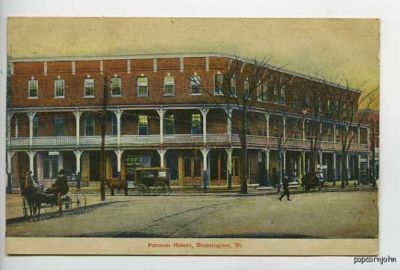 Bennington VT Strasse Blick Pferd Waggons 1907 Postkarte