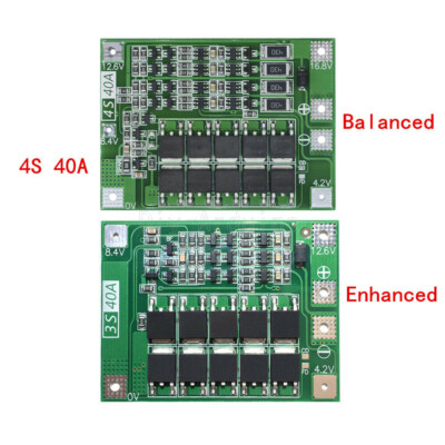 4S 40A Balanced / Enhanced Li-ion Lithium Battery PCB BMS Protection Board
