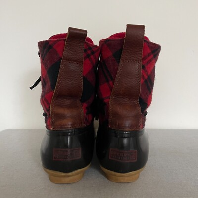 Buffalo Plaid Sperry Rain and Winter Duck Boots | eBay display picture 3