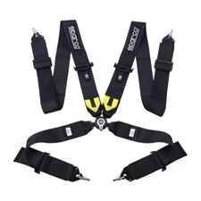 Sparco 4 Point Snap-On 3" Racing Seat Belt Harness Quick release black