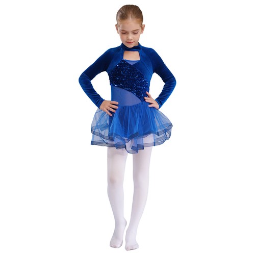 Kids Girls Costume Built-in Shorts Dancewear Birthday Party Dress Sparkling - Picture 16 of 57