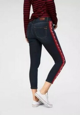 LTB Damen Skinny Jeans Brilena Slim Fit Mid Rise Hose Stretch Denim Blue Used