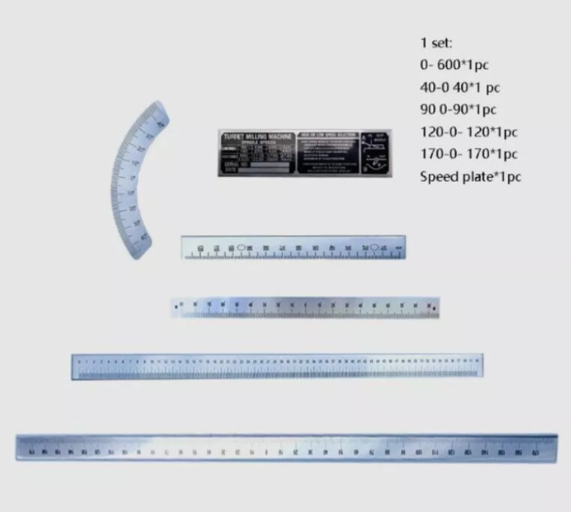 1 Set Turret Milling Machine Accessories Scale Ruler Angle Ruler Speed Plate