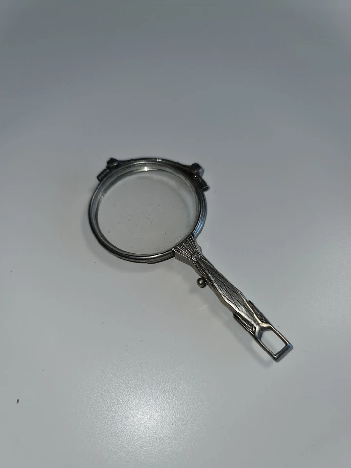 Antiguo lorgnette plegable ópera lectura gafas gafas metal victoriano Foto 2 de 3