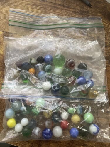 2 Bags Vintage Glass Marble - Picture 1 of 1