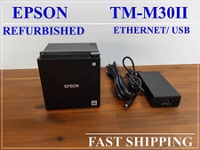 Epson TM-M30II POS Point of Sale Thermal Printer Ethernet USB w/ Power Supply