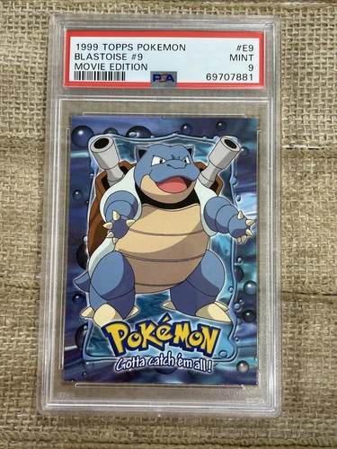 Graded PSA 9 1999 Topps Pokemon - Blastoise #9 - Movie Edition