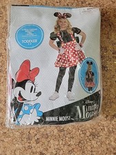 Disney Minnie Mouse Toddler Costume Dress Headband Size 3 4