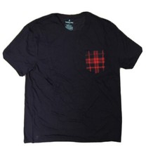 Tommy John Men's Pajama Crew Neck Pocket Tee Second Skin Night Sky/Cocoa LARGE