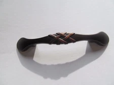 Braided Oil Rub Bronze 3" CC Kitchen Cabinet Drawer Hardware Pull Handle Screws