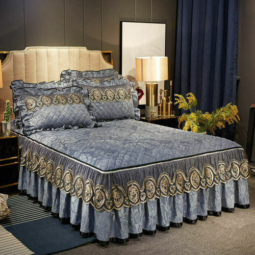 European Quilted Velvet Bedspread Set 