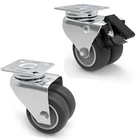 Transport Castors Double Castors Swivel Castors Furniture Castors Wheels Set of 4 Grey 50 mm