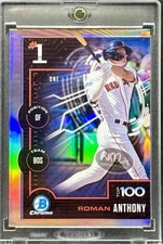 Roman Anthony RARE ROOKIE REFRACTOR BOWMAN #1 PROSPECT INVESTMENT CARD SSP MINT