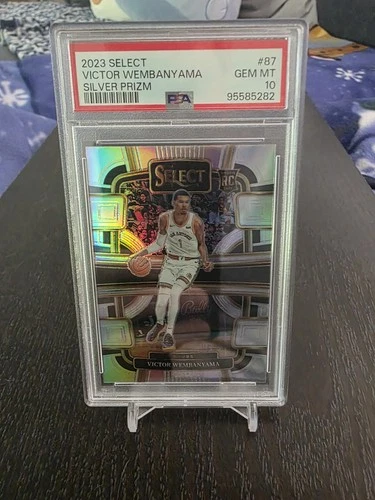 2023-24 Panini Select -PSA 10- Victor Wembanyama Silver Prizm (RC)