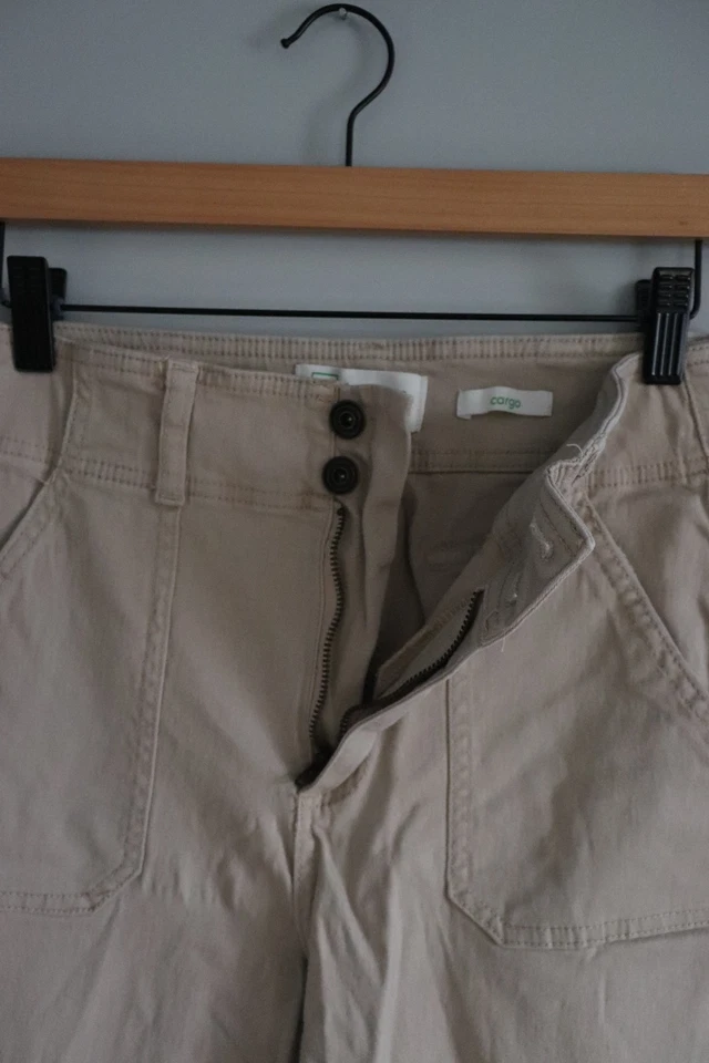 Pantalones de Bolsillo Regeneration by Celebrity Rosa Beige 5/27 Carga Pierna Recta Caqui Foto 4 de 4