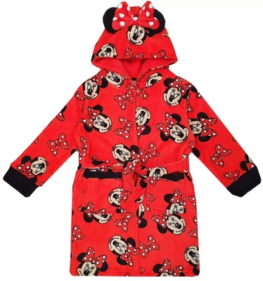Girls Disney Minnie Mouse Dressing Gown/robe ages: 2-3 up to 9-10 years