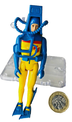 Action Figure Toy Action Force Aqua Trooper Frogman Shark VGC 1983 Vintage ra